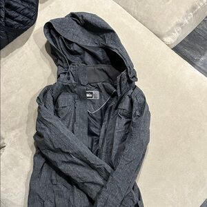 REI Women's Black Hooded Raincoat